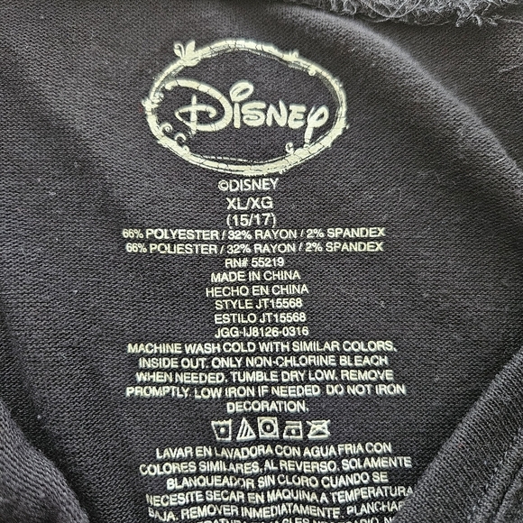 Disney Mickey Minnie Sequined Raglan Crewneck Sweatshirt 15/17 Comfy Romantic - Picture 7 of 8